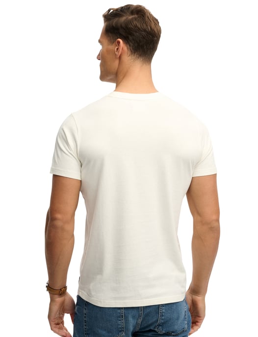 Superdry cream short sleeve print T-shirt slim fit - Image 2