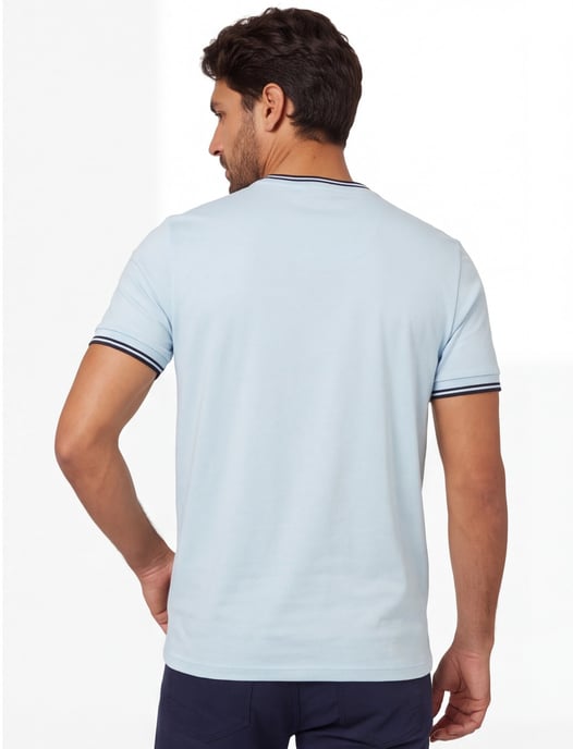 Fred Perry t-shirt lichtblauw katoen stretch - Image 2