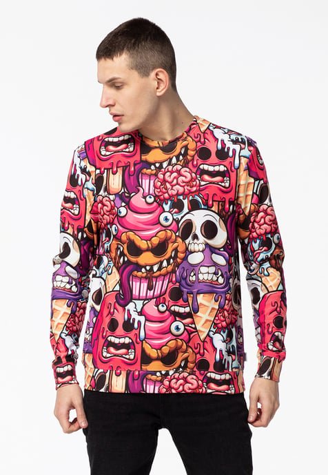 Unisex-Sweatshirt „Zombie Ice Cream“ Mr. Gugu & Miss GO mit Allover-Print - Image 2