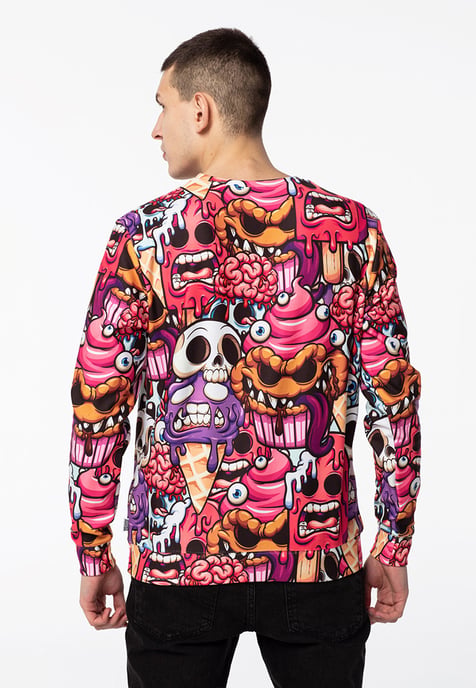 Unisex-Sweatshirt „Zombie Ice Cream“ Mr. Gugu & Miss GO mit Allover-Print - Image 3