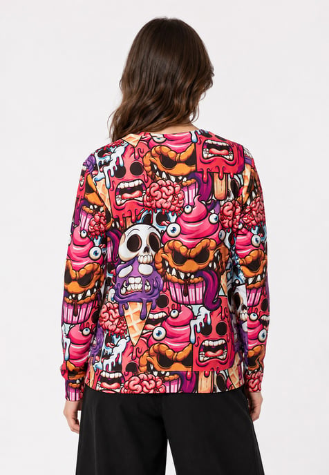 Unisex-Sweatshirt „Zombie Ice Cream“ Mr. Gugu & Miss GO mit Allover-Print - Image 5