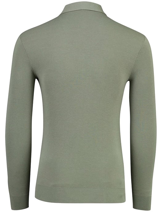 Lange mouw polo Thomas Maine groen 3-knoops - Image 2