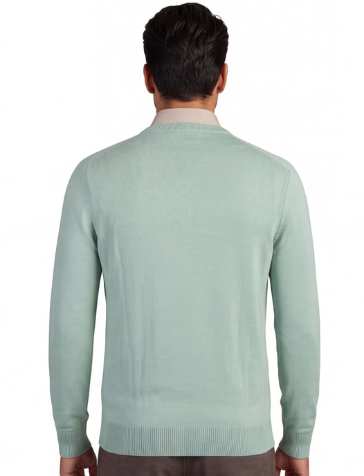 Trui BOSS orange asac c ronde hals groen - Image 2
