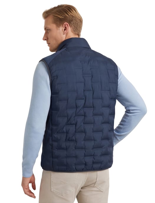 Donkerblauwe bodywarmer Casa Moda structuur - Image 2