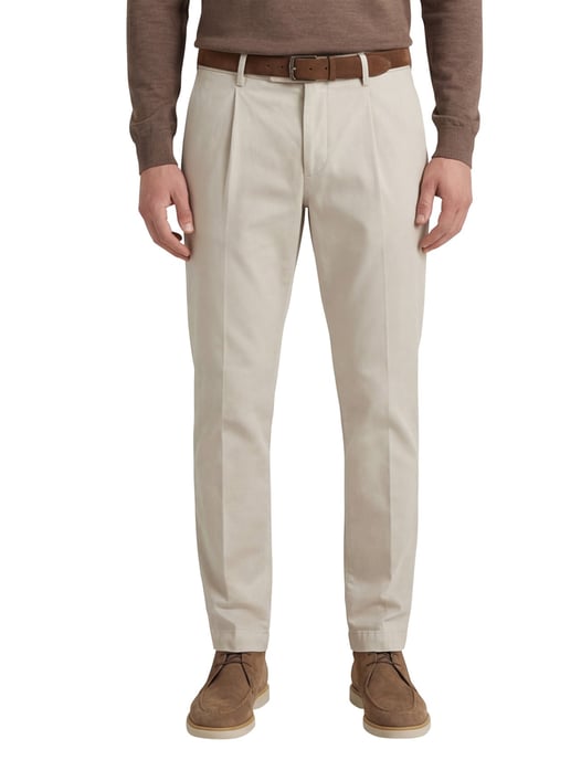 Gardeur Pantalon katoen beige flatfront - Image 1