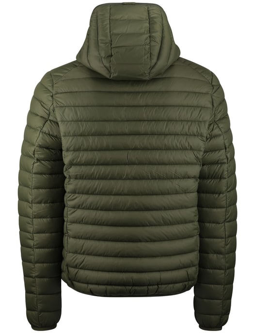 Donkergroen zomerjas Save the Duck gewatteerd nylon capuchon - Image 2
