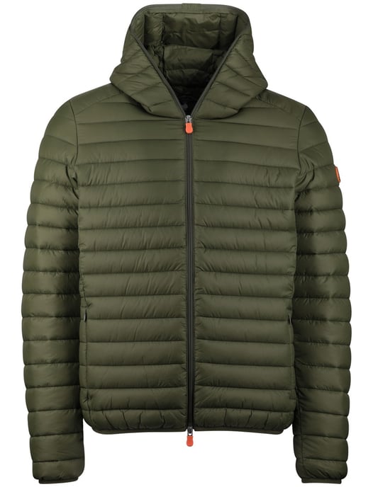 Donkergroen zomerjas Save the Duck gewatteerd nylon capuchon - Image 3