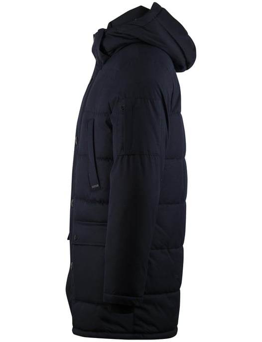 Winterjas Pierre Cardin donkerblauw normale fit met capuchon - Image 3