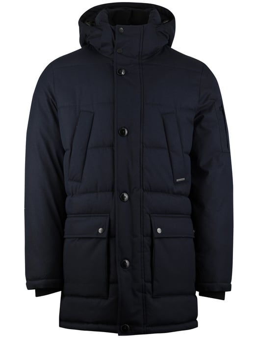 Winterjas Pierre Cardin donkerblauw normale fit met capuchon - Image 4