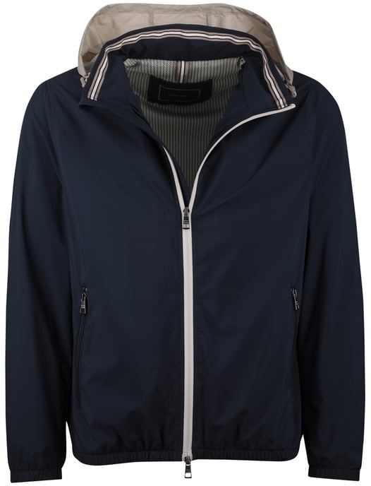 Navy zomerjas Pierre Cardin met afneembare capuchon - Image 4