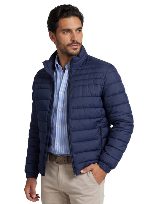 Gewatteerde BOSS Orange Oden2 jas donkerblauw - Image 1