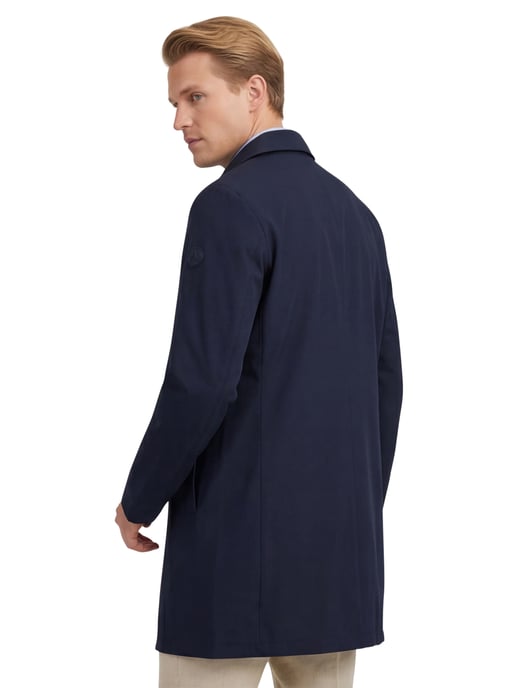 mantel jas People of Shibuya Toshiro navy polyester lang - Image 2