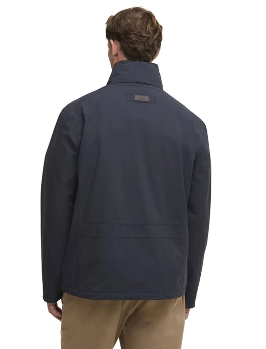 Windjack Barbour donkerblauw knopen waterafstotend capuchon - Image 4