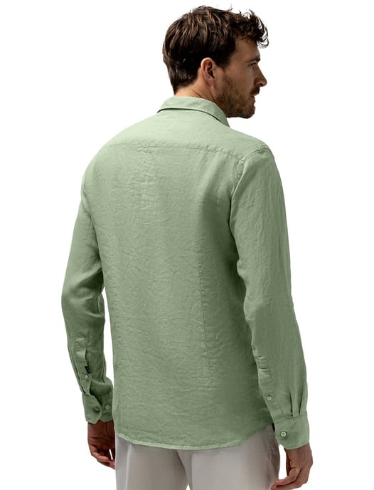 Overhemd State of Art groen wijde fit 100% linnen - Image 2