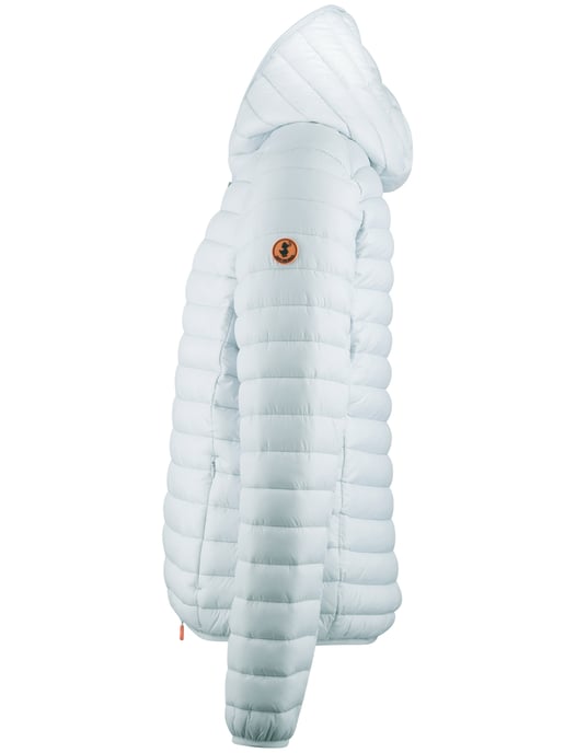 Ijsblauw zomerjas Save the Duck gewatteerd nylon capuchon - Image 4