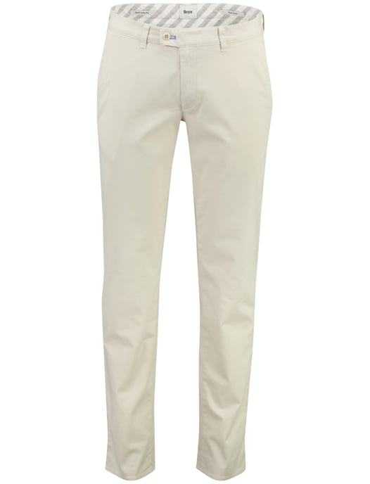 Pantalon Brax Fabio crème flatfront wijde fit - Image 1
