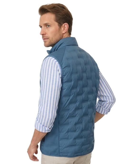 Blauw bodywarmer Casa Moda patroon - Image 2