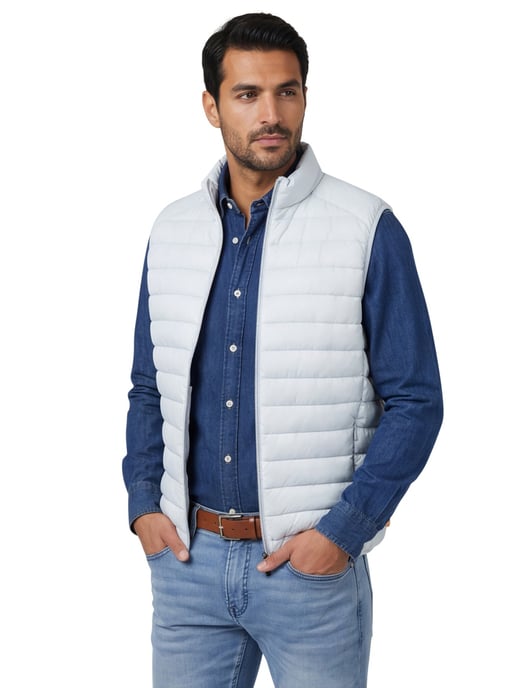 Ijsblauwe gewatteerde bodywarmer Save The Duck - Image 1