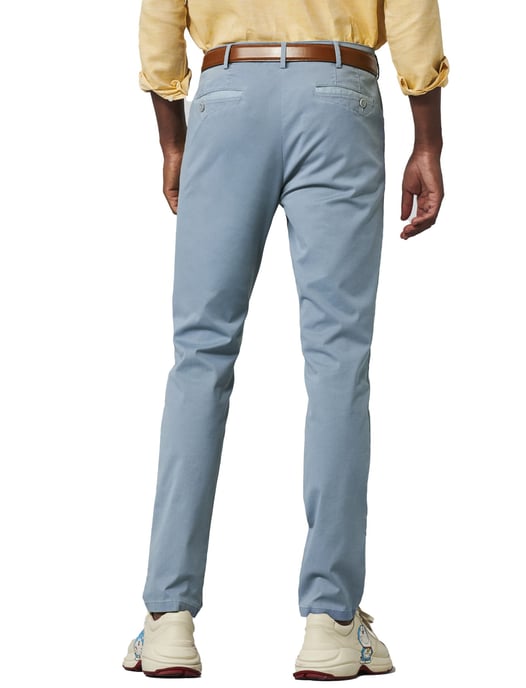 Meyer broek chino Dublin blauw effen katoen - Image 2