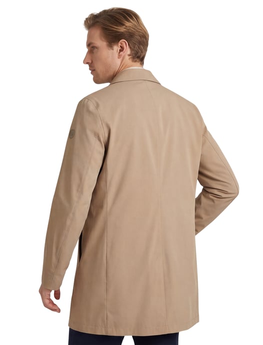 mantel jas People of Shibuya Toshiro camel polyester lang - Image 2