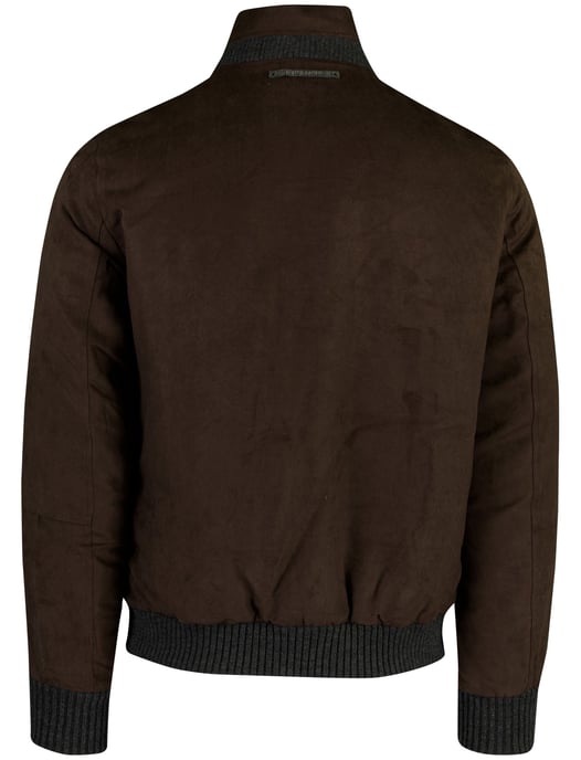 Bruine suede look tussenjas Pierre Cardin met boord gevoerd - Image 3