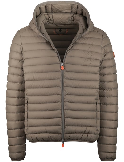 Bruin zomerjas Save the Duck gewatteerd nylon capuchon - Image 1
