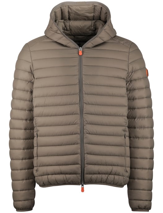Bruin zomerjas Save the Duck gewatteerd nylon capuchon - Image 3
