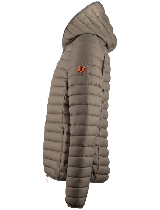 Bruin zomerjas Save the Duck gewatteerd nylon capuchon - Image 4