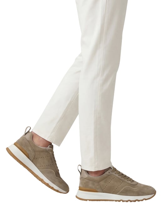 sneakers laag Giorgio suede met witte zool khaki - Image 2