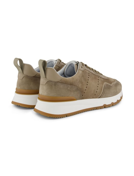 sneakers laag Giorgio suede met witte zool khaki - Image 3