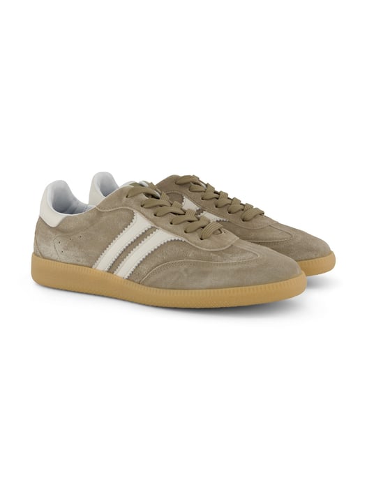 Sneakers Giorgio leer rubber khaki - Image 2