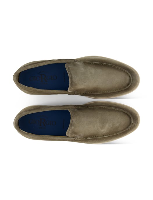 Nette loafers Giorgio groen leer suede effen - Image 4