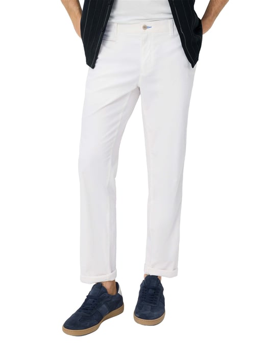 pantalon Brax Fabio wit flatfront model normale fit - Image 1