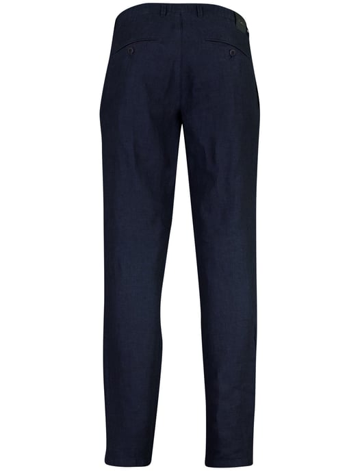 Chino Brax Fabio donkerblauw linnen wijde fit - Image 2