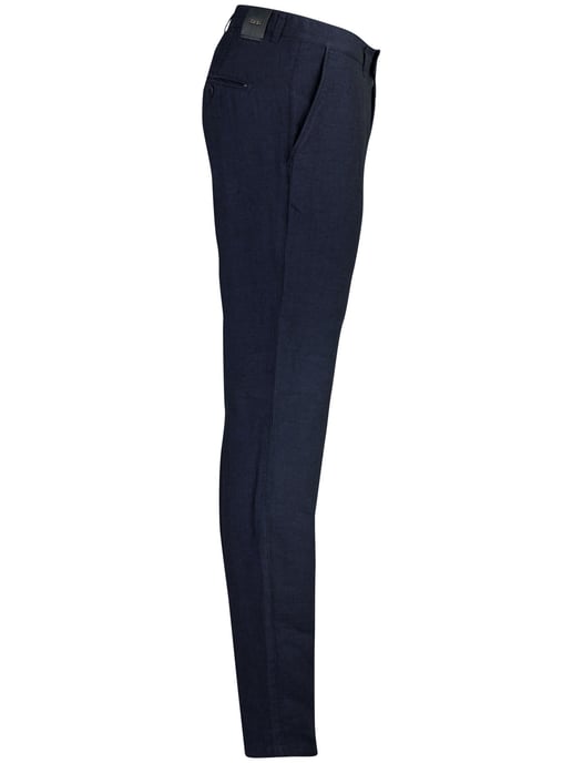 Chino Brax Fabio donkerblauw linnen wijde fit - Image 3