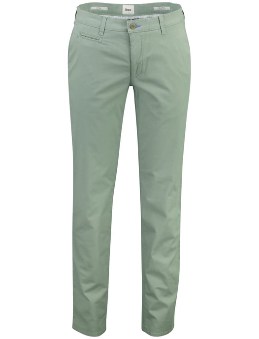 pantalon Brax Fabio groen flatfront normale fit - Image 1