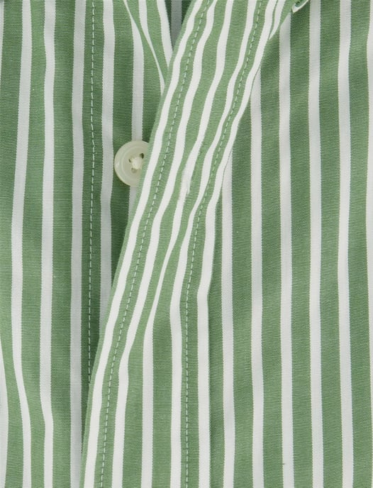 Overhemd Gant wijde fit groen streepjes borstzak poplin - Image 4
