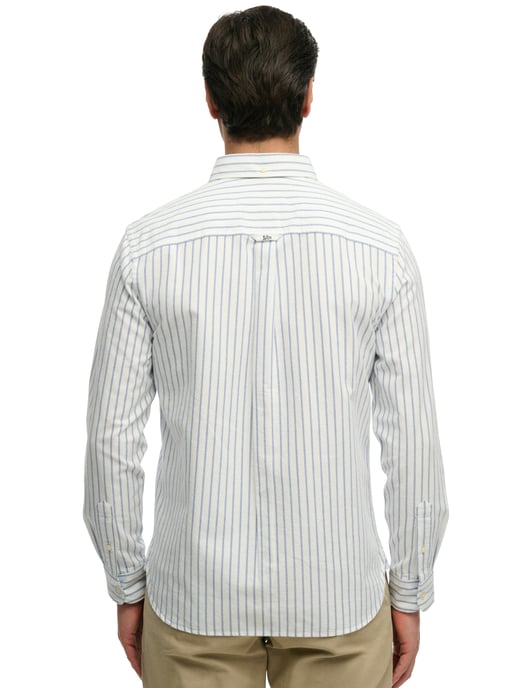 Overhemd Superdry blauw wit streepjes slim fit - Image 2