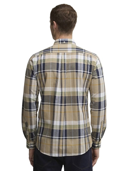 Gestreept overhemd Barbour Tailored Fit beige met borstzak - Image 2