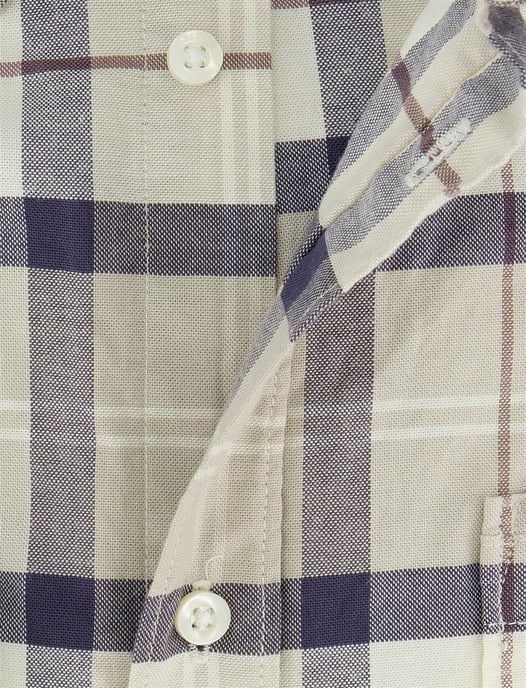 Geruit overhemd Barbour Tailored Fit blauw met borstzak - Image 4
