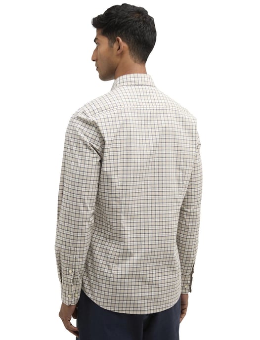 Geruit overhemd Barbour Tailored Fit beige met borstzak - Image 2