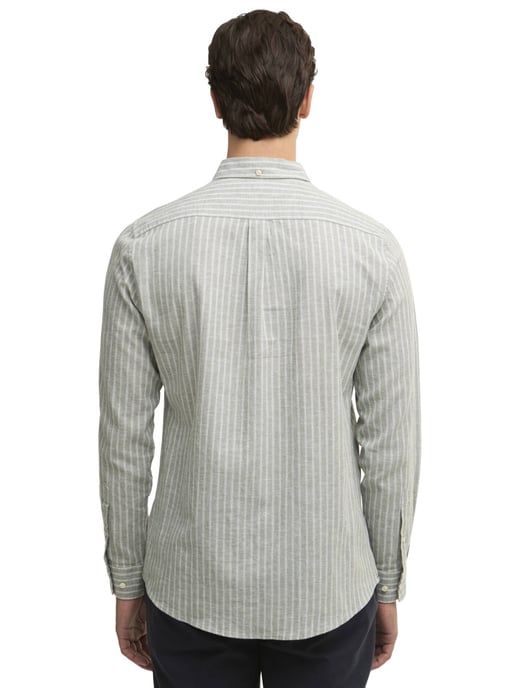 Overhemd groen gestreept linnen Barbour Tailored fit - Image 2