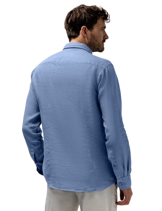Overhemd State of Art blauw linnen - Image 2