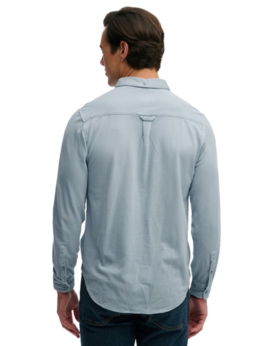 Lange mouwen overhemd Superdry effen lichtblauw - Image 2