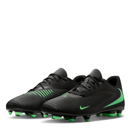 Nike Phantom 6 Low voetbalschoenen voor heren, voor harde ondergrond (Zwart, Groen) - Image 4