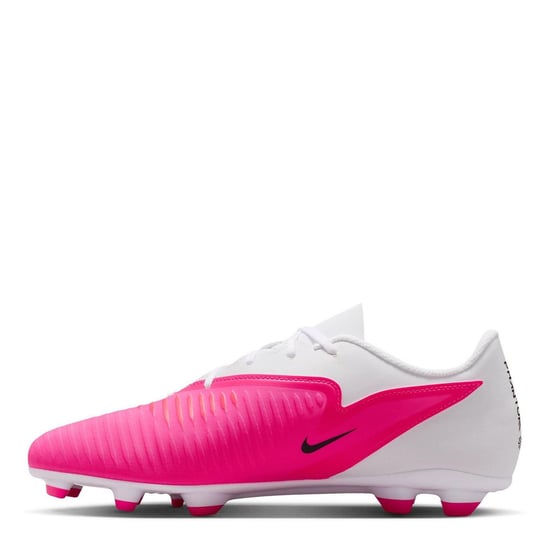 Nike Phantom 6 Low voetbalschoenen voor heren, voor harde ondergrond (Wit/Roze) - Image 2