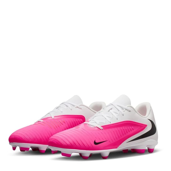 Nike Phantom 6 Low voetbalschoenen voor heren, voor harde ondergrond (Wit/Roze) - Image 4