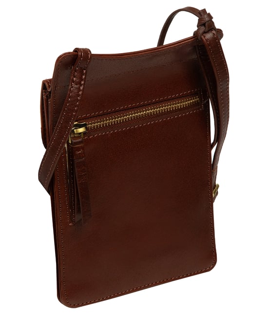 'Izara' Black Leather Cross Body Phone Bag - Image 3