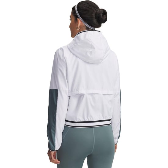 Under Armour Velociti Pro-jacka med huva i snäv passform för damer (Vit) - Image 2
