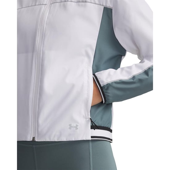 Under Armour Velociti Pro-jacka med huva i snäv passform för damer (Vit) - Image 3